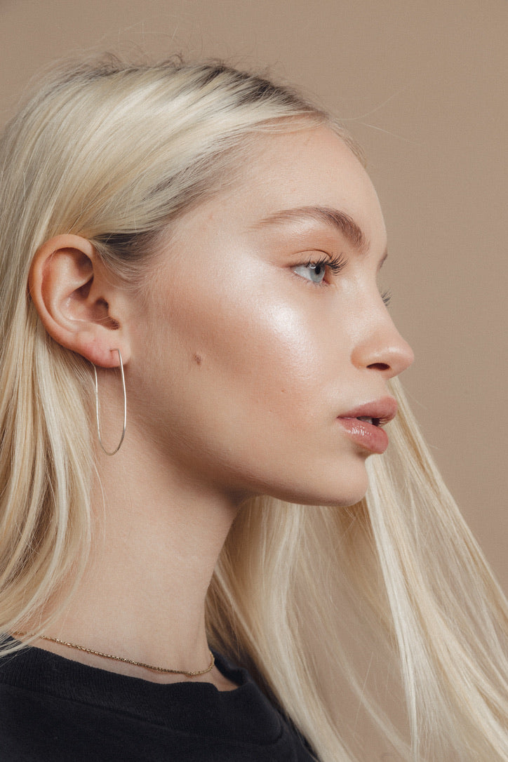 Hammered Hoops: Round Infinity Hoops in Gold or Silver