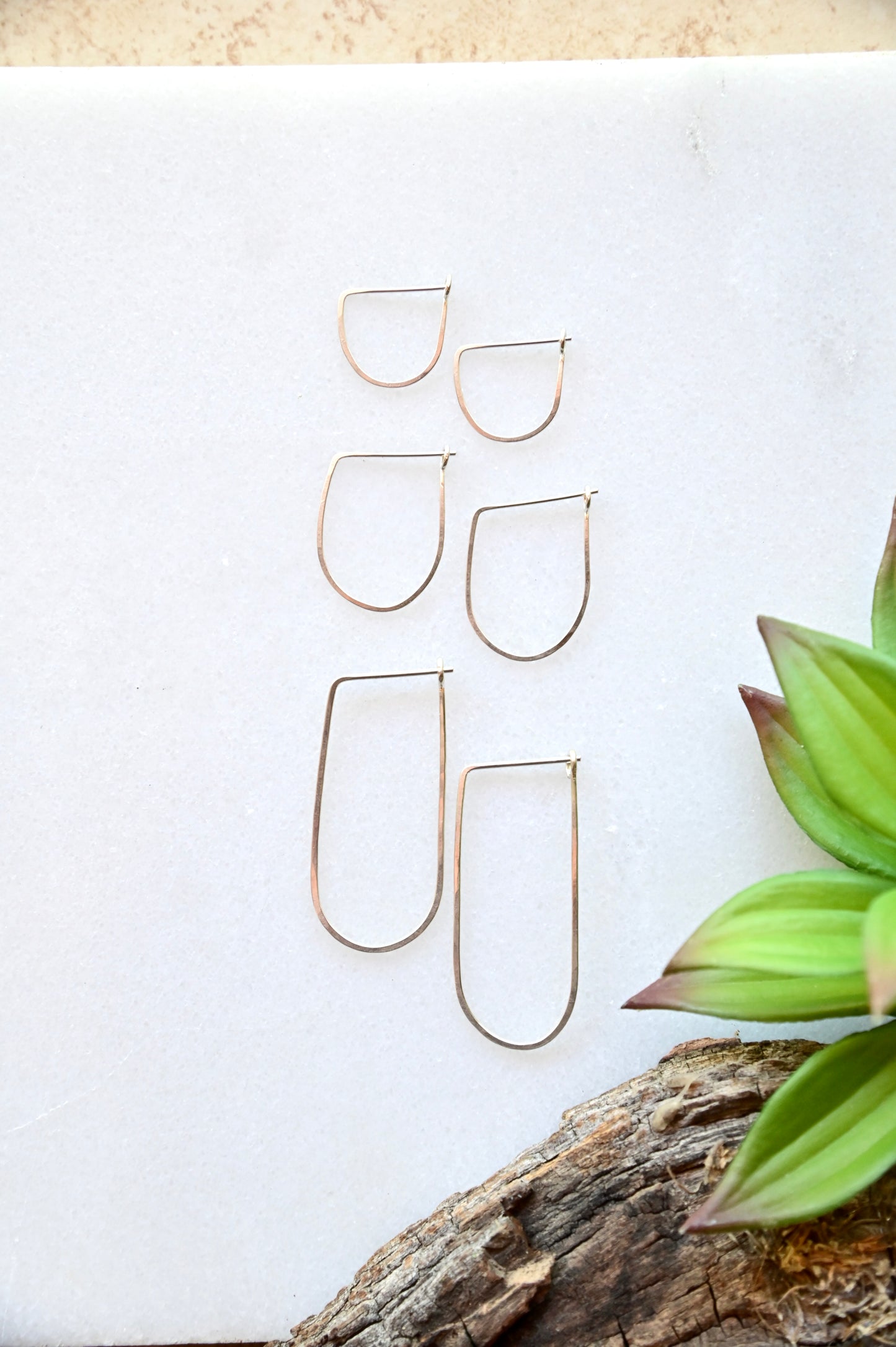 Hammered Hoops: Round Infinity Hoops in Gold or Silver