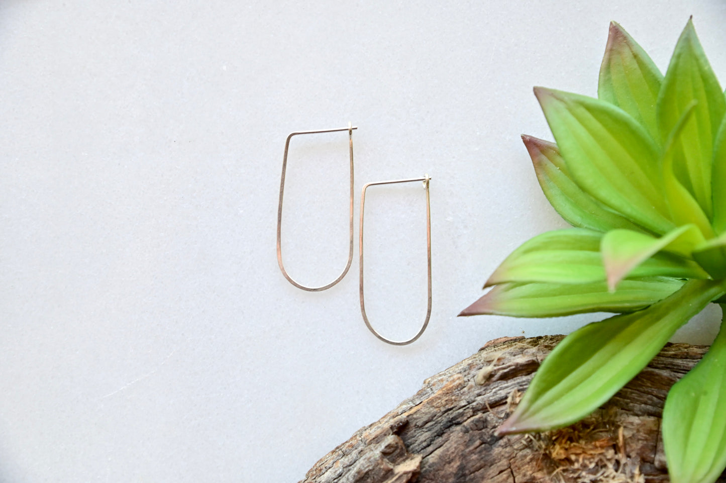 Hammered Hoops: Round Infinity Hoops in Gold or Silver