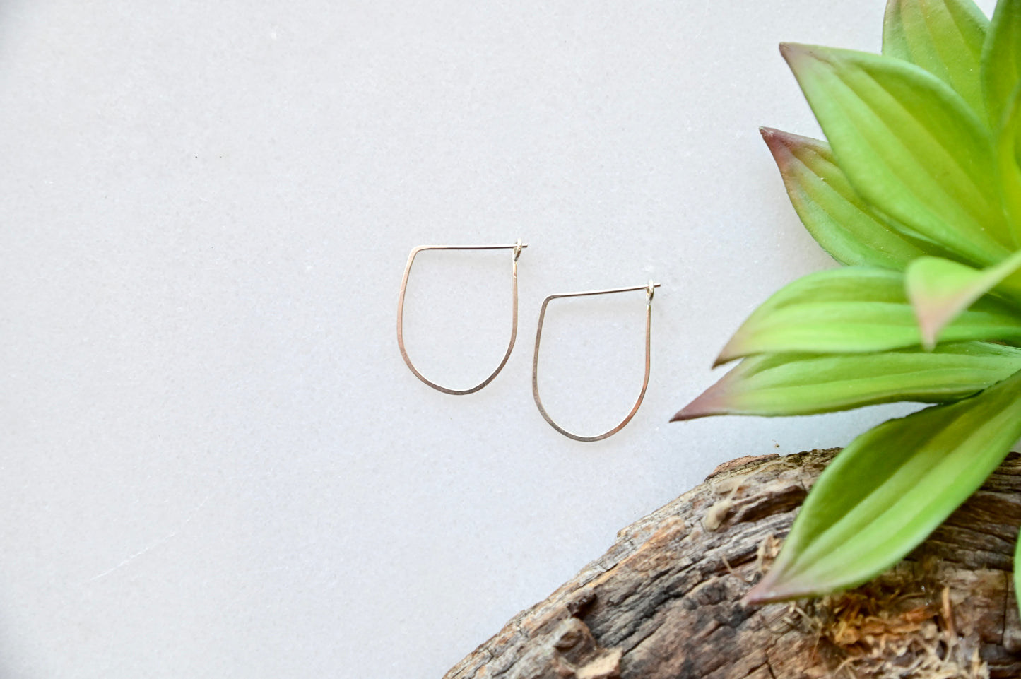 Hammered Hoops: Round Infinity Hoops in Gold or Silver