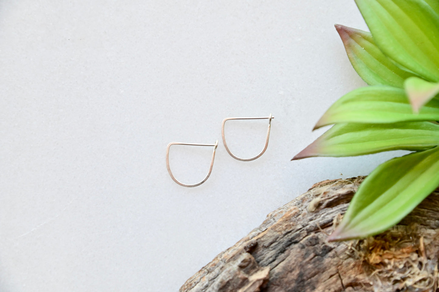 Hammered Hoops: Round Infinity Hoops in Gold or Silver