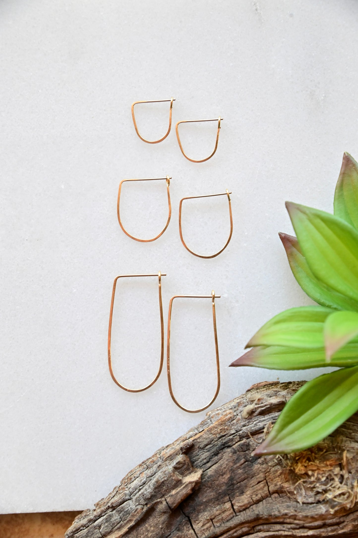 Hammered Hoops: Round Infinity Hoops in Gold or Silver