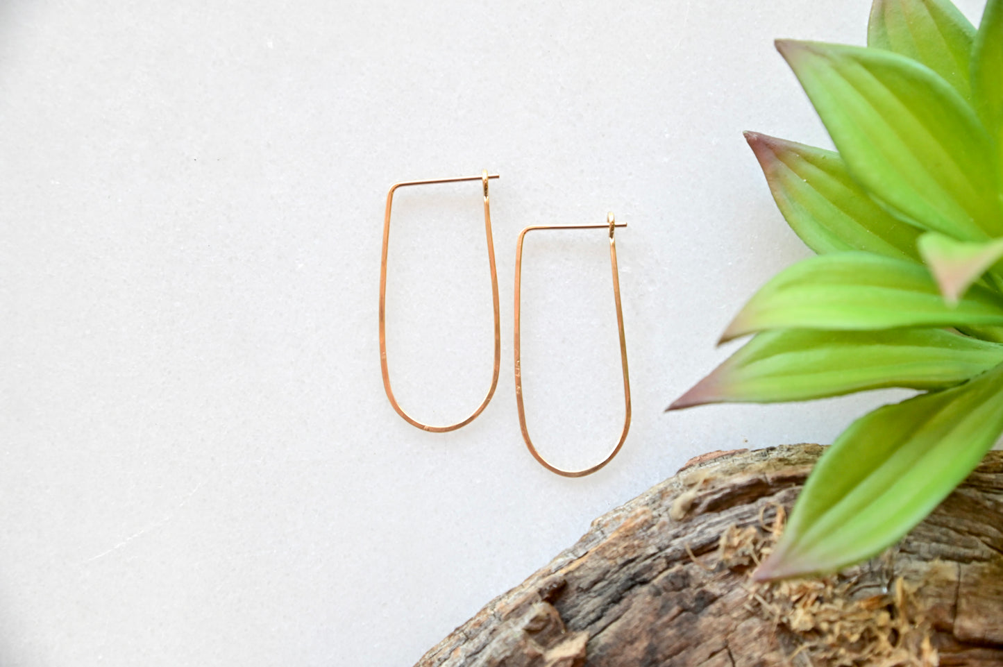 Hammered Hoops: Round Infinity Hoops in Gold or Silver