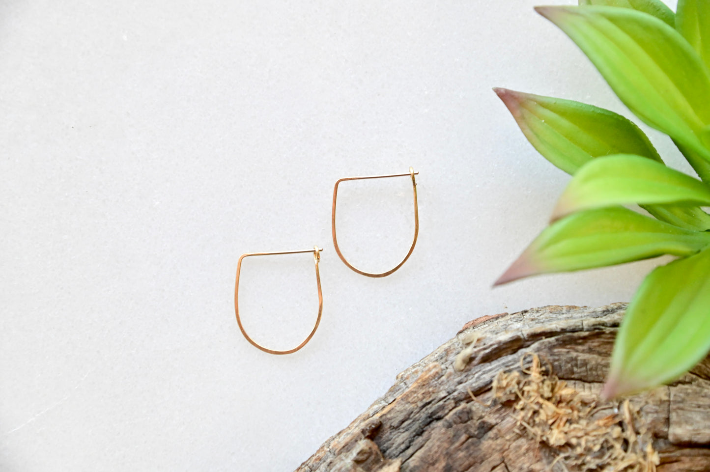 Hammered Hoops: Round Infinity Hoops in Gold or Silver