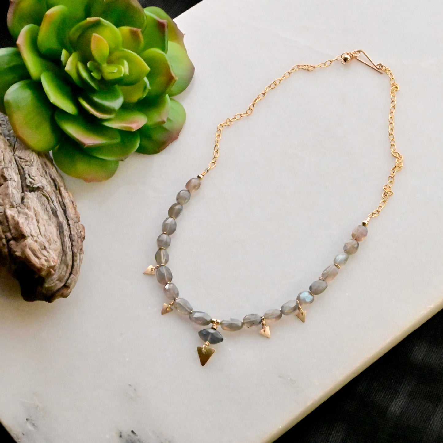 Gold Essentials: Labradorite Necklace