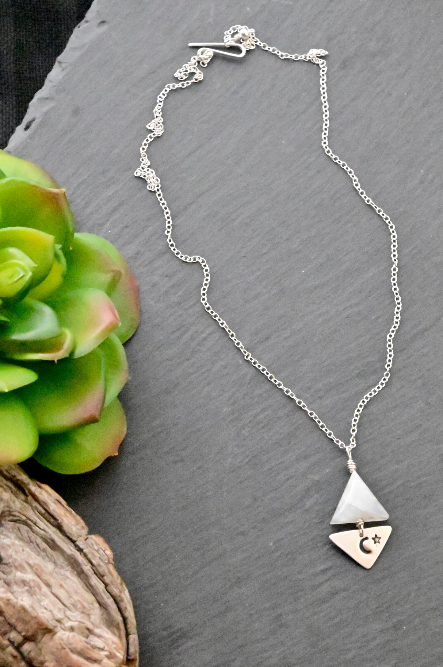 Silver Elements: Moonstone Necklace