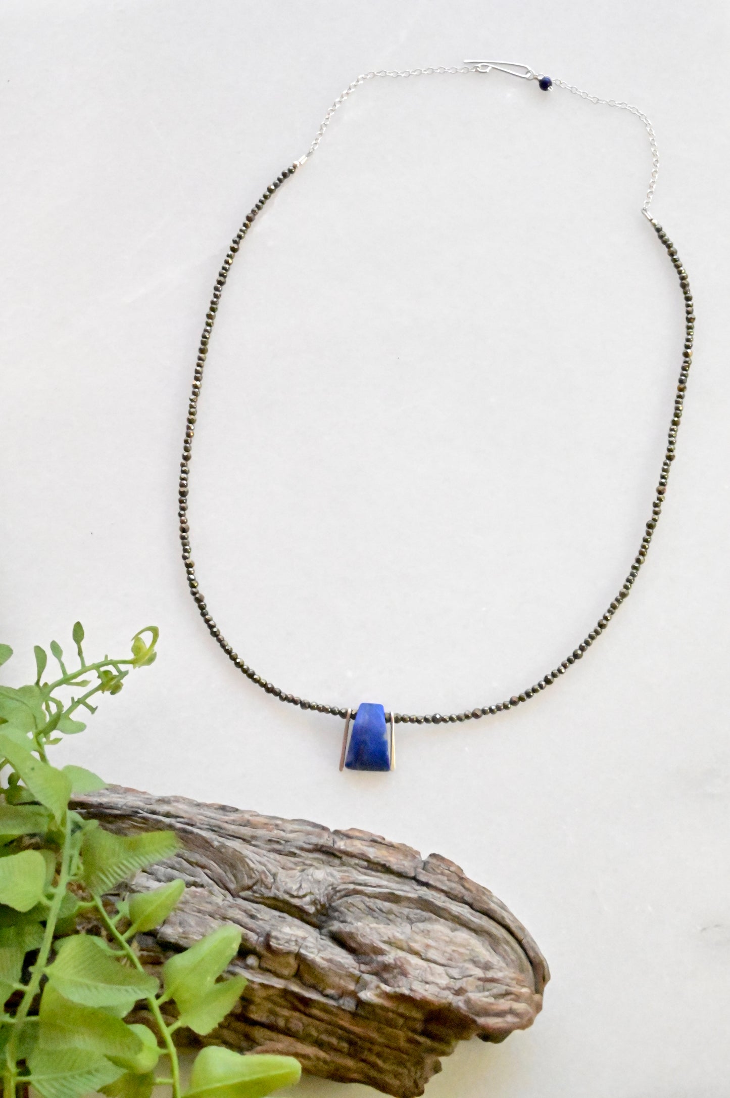 Sticks & Stones: Lapis Lazuli + Pyrite Necklace