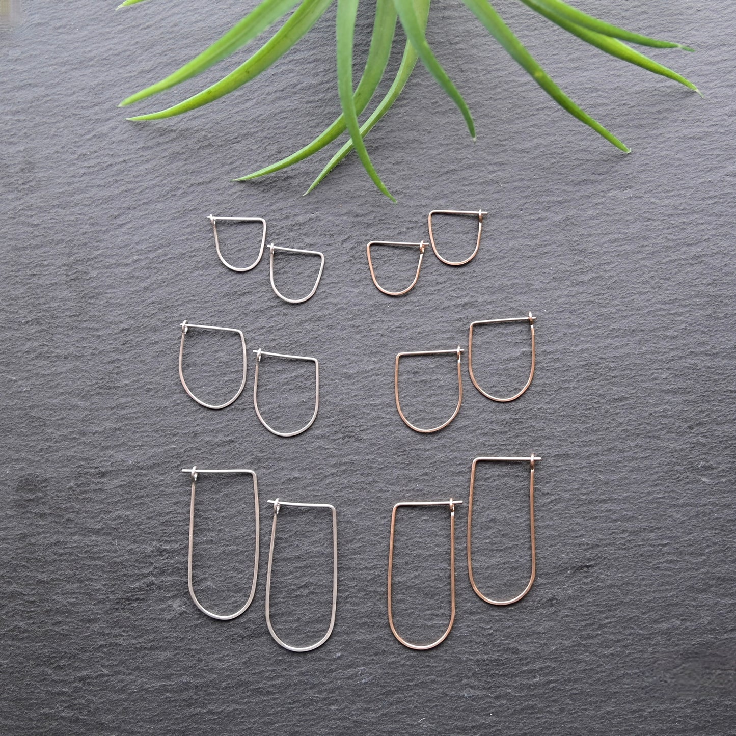 Hammered Hoops: Round Infinity Hoops in Gold or Silver