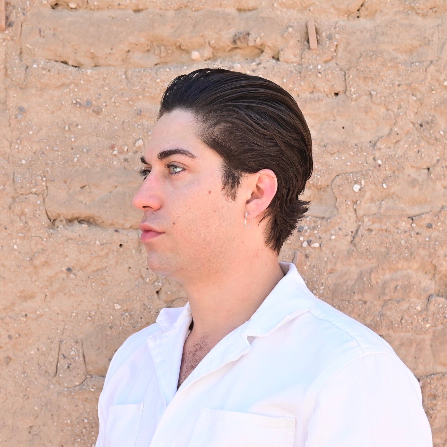 Hammered Hoops: Square Infinity Hoops in Gold or Silver