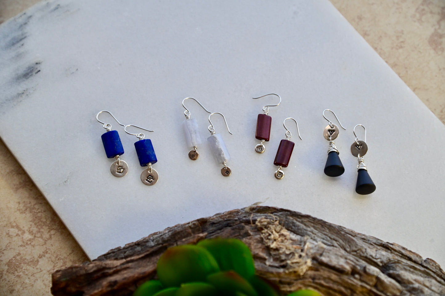 Silver Elements: Gemstone Earrings