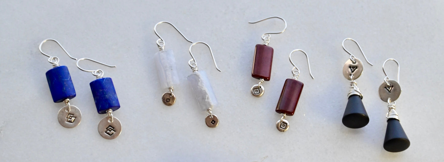 Silver Elements: Gemstone Earrings