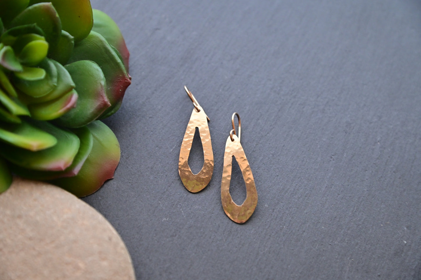 Small Teardrop Earrings in Silver or Gold