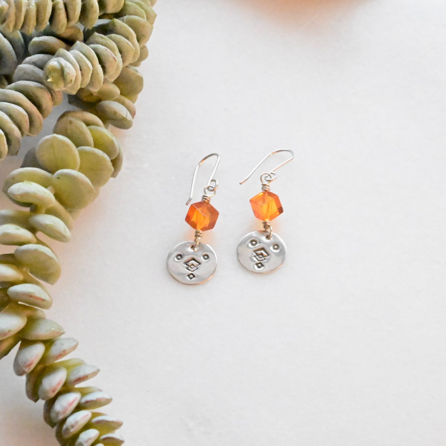 Silver Elements: Turquoise + Amber Necklace & Earrings