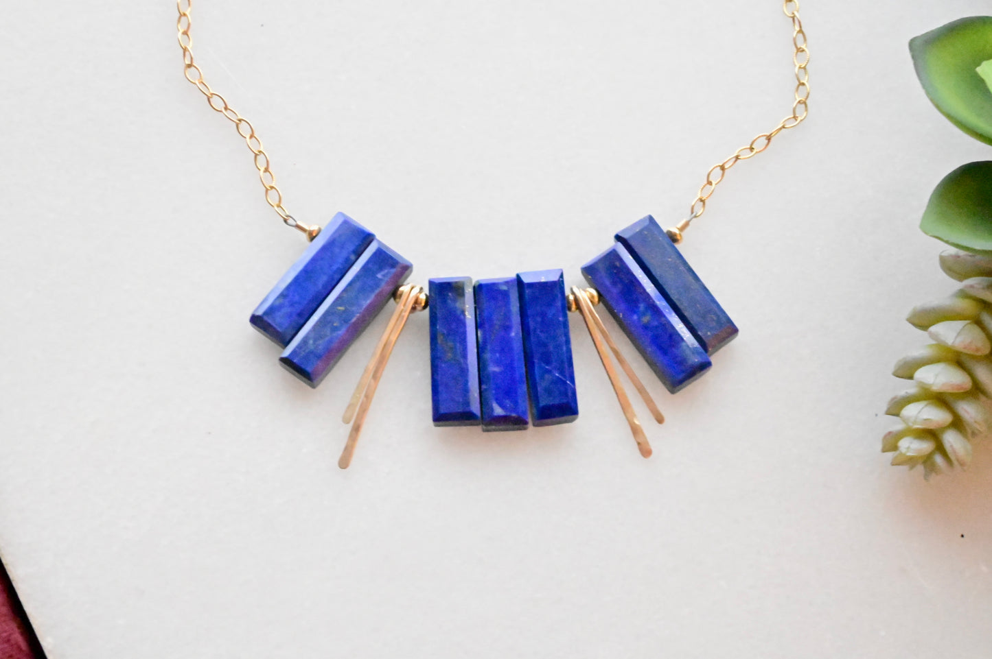 Sticks & Stones: Lapis Lazuli + Gold Necklace
