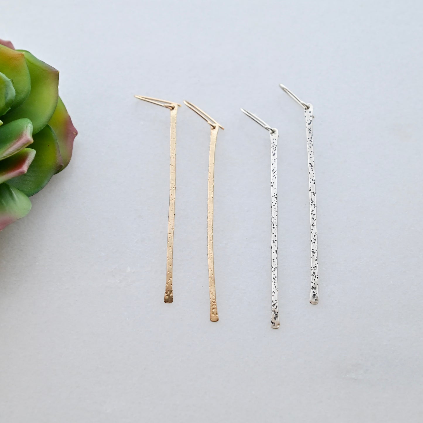 Sticks & Stones: Silver or Gold Earrings