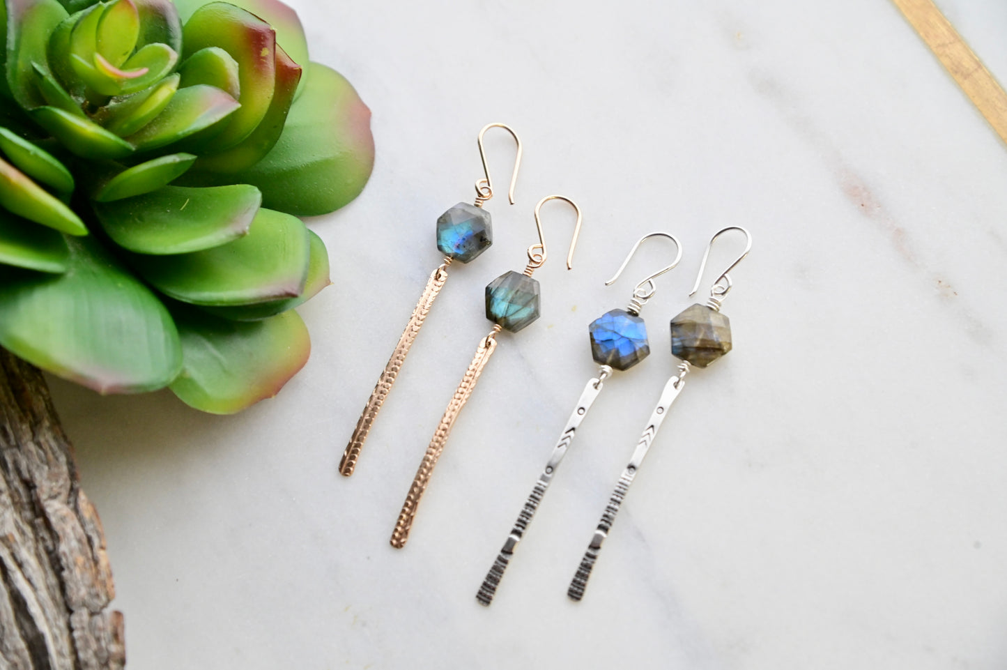 Sticks & Stones: Labradorite Earrings