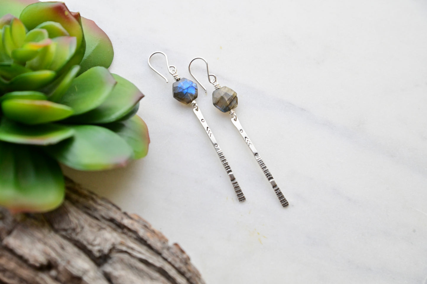 Sticks & Stones: Labradorite Earrings