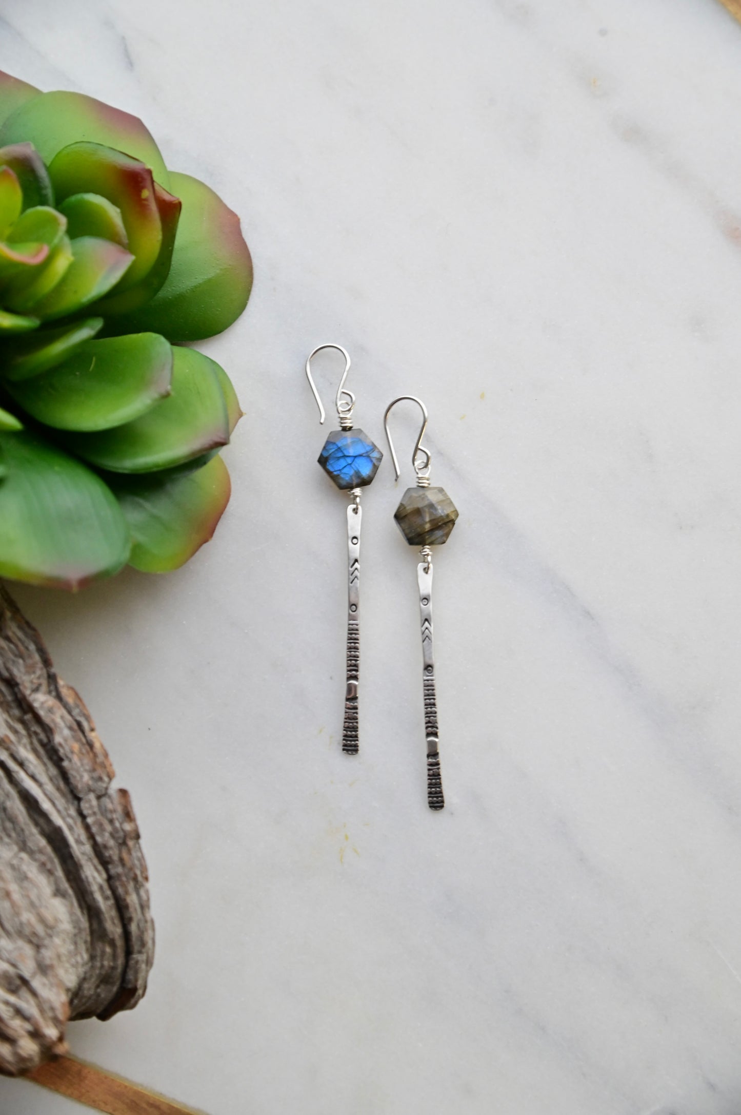 Sticks & Stones: Labradorite Earrings