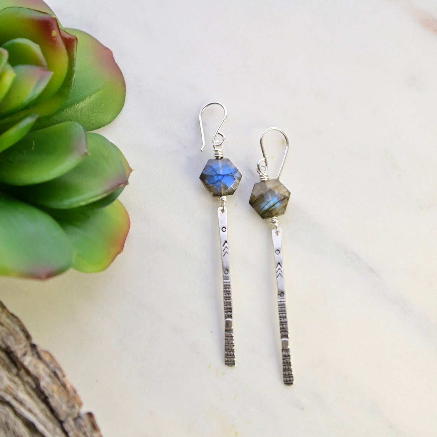 Sticks & Stones: Labradorite Earrings