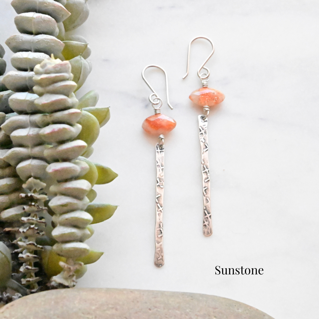 Sticks & Stones Gemstone "Eye" Earrings