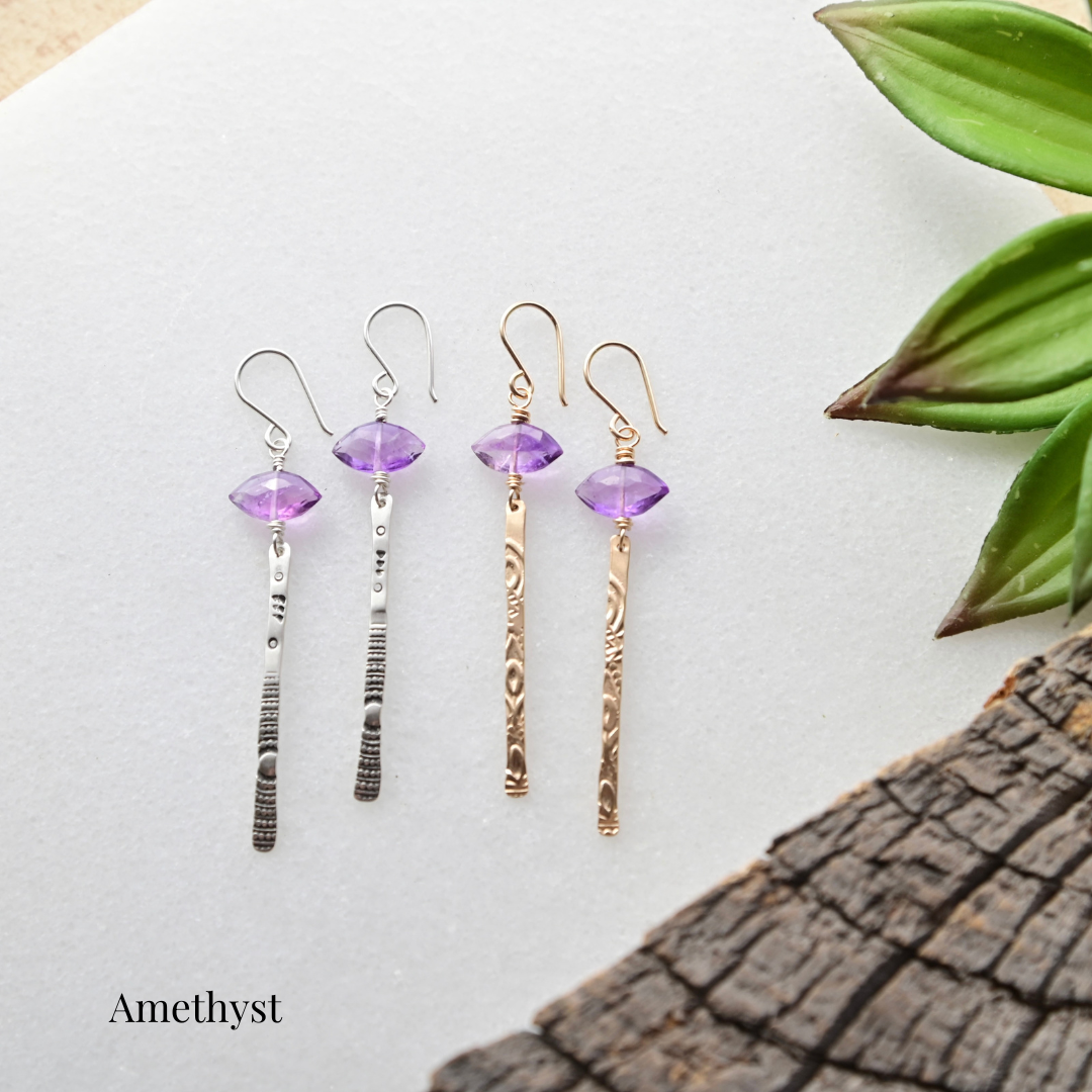 Sticks & Stones Gemstone "Eye" Earrings