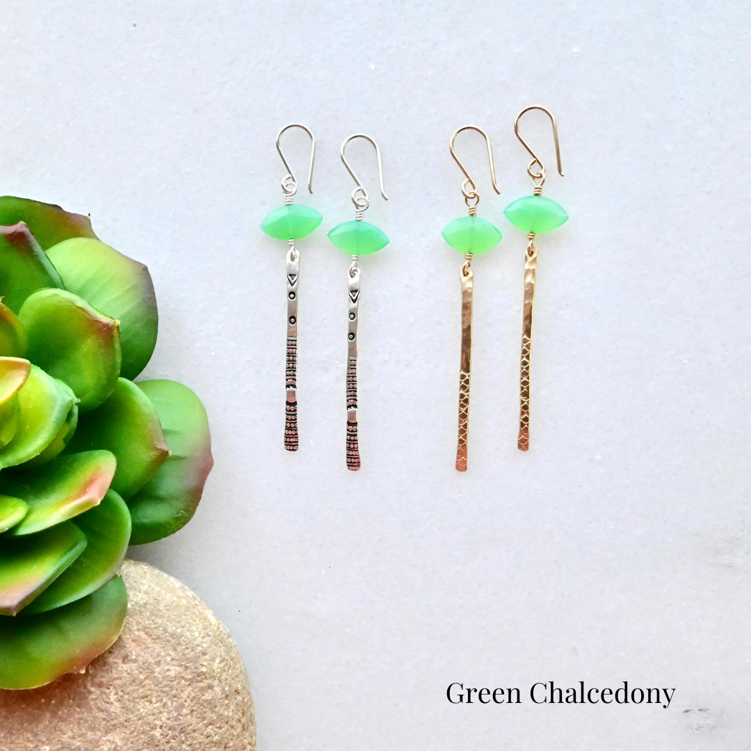 Sticks & Stones Gemstone "Eye" Earrings