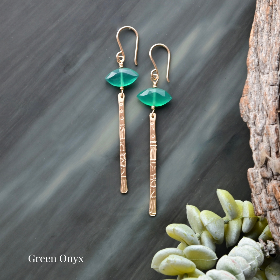 Sticks & Stones Gemstone "Eye" Earrings