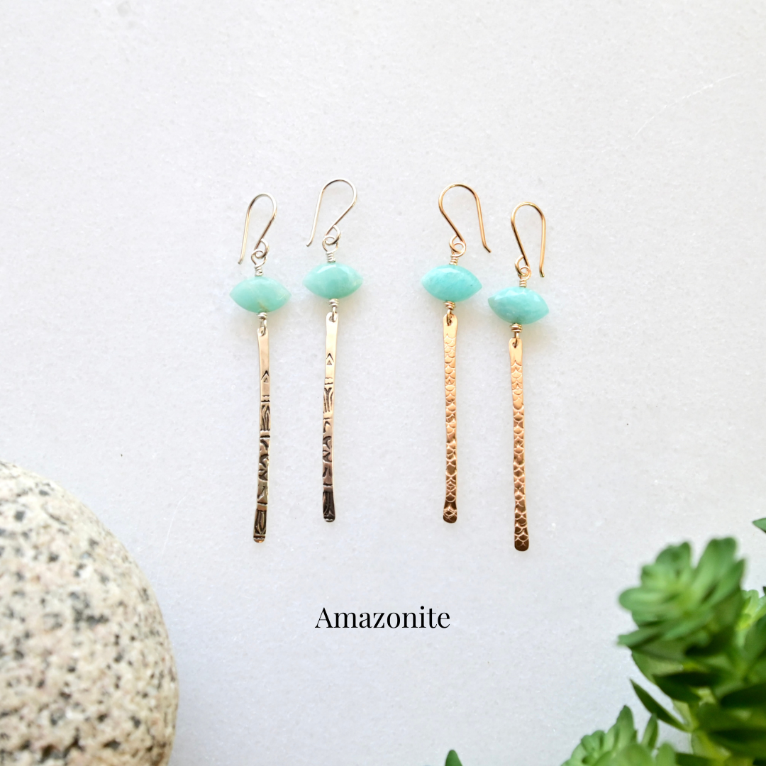 Sticks & Stones Gemstone "Eye" Earrings
