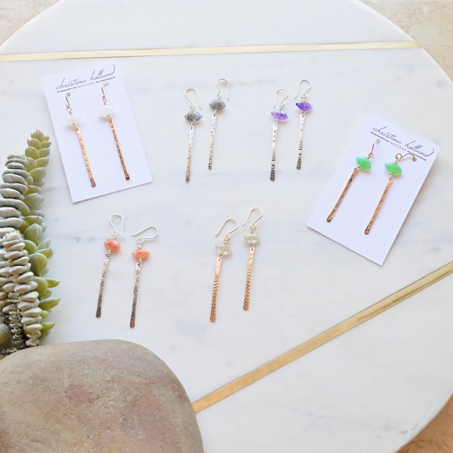 Sticks & Stones Gemstone "Eye" Earrings