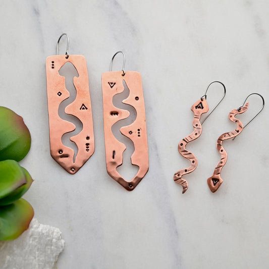 Copper Creations: Snake Earrings