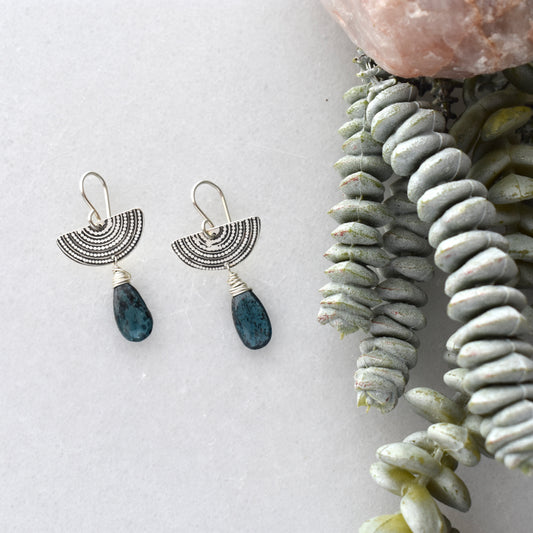 Silver Elements: Blue Kyanite Earrings