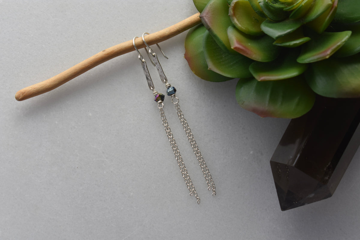 Sticks & Stones: Rainbow Pyrite Earrings
