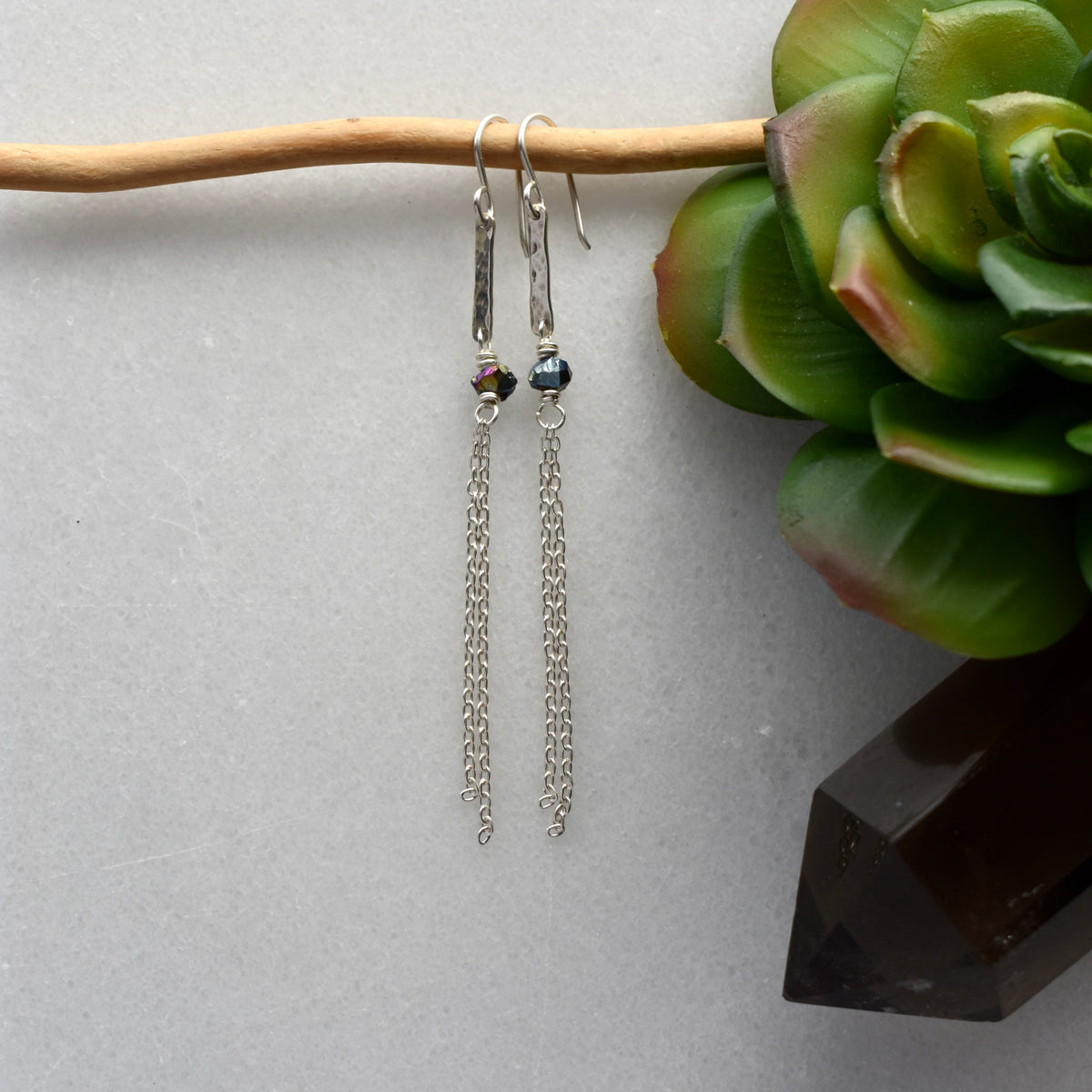 Sticks & Stones: Rainbow Pyrite Earrings