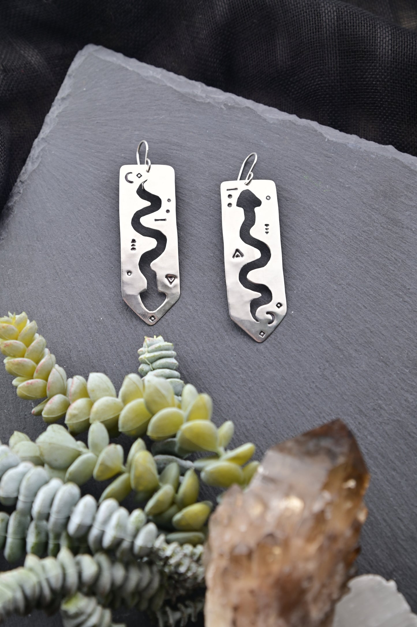 Silver Elements: Snake Earrings