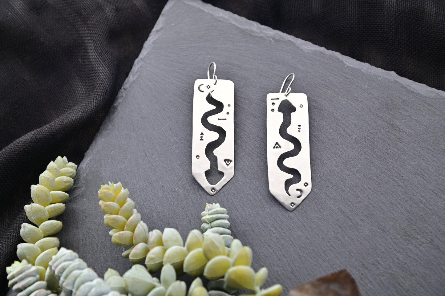 Silver Elements: Snake Earrings