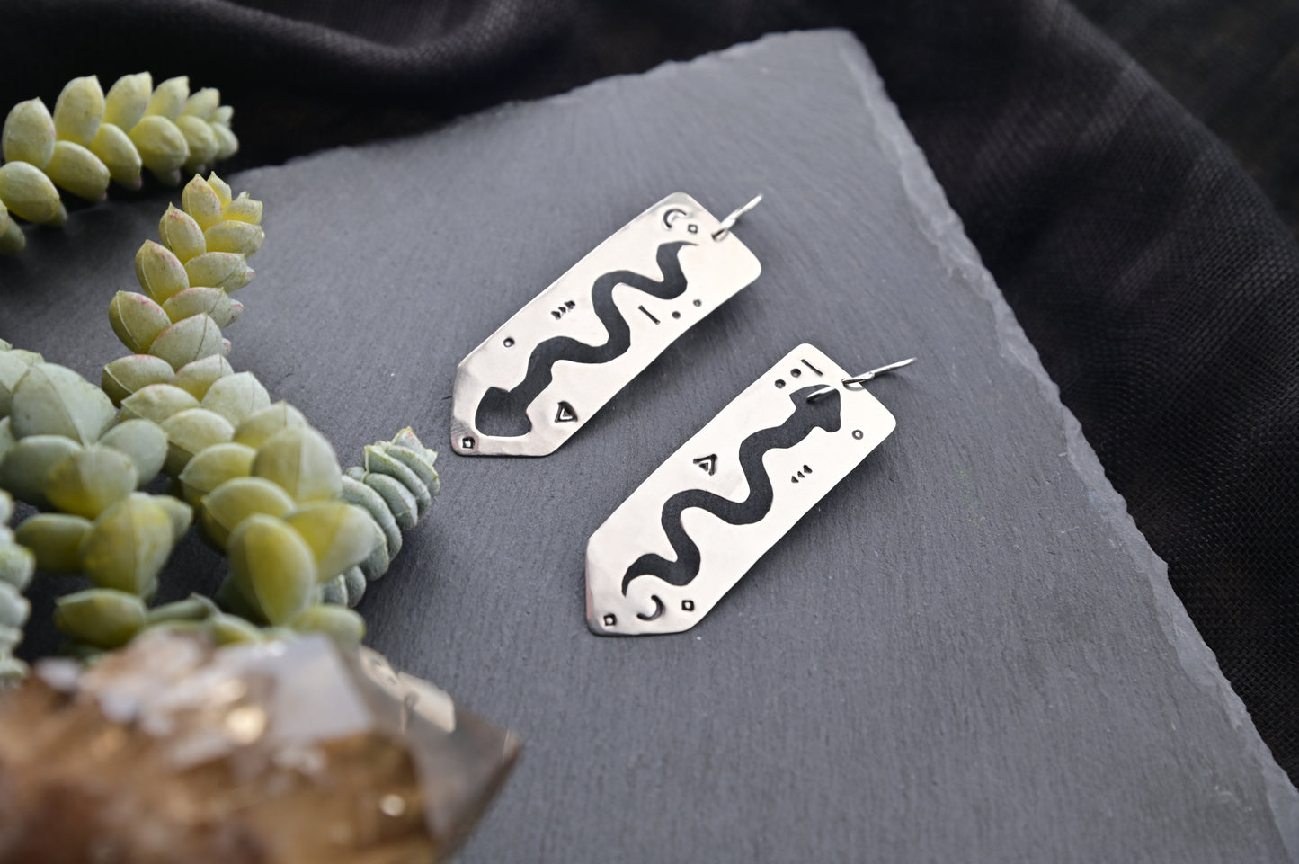 Silver Elements: Snake Earrings