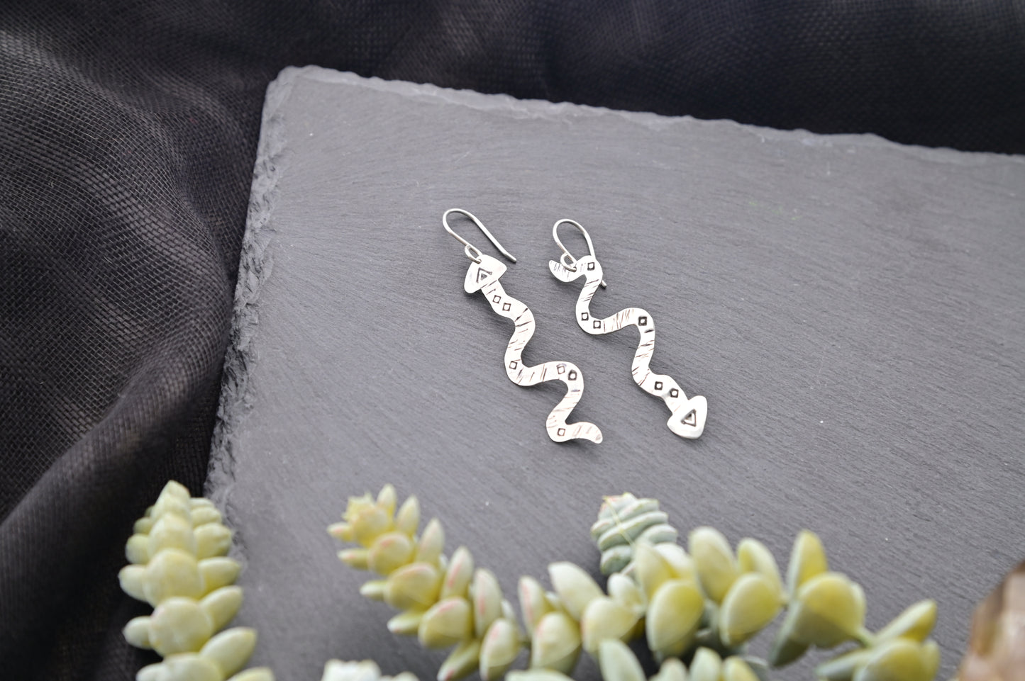 Silver Elements: Snake Earrings