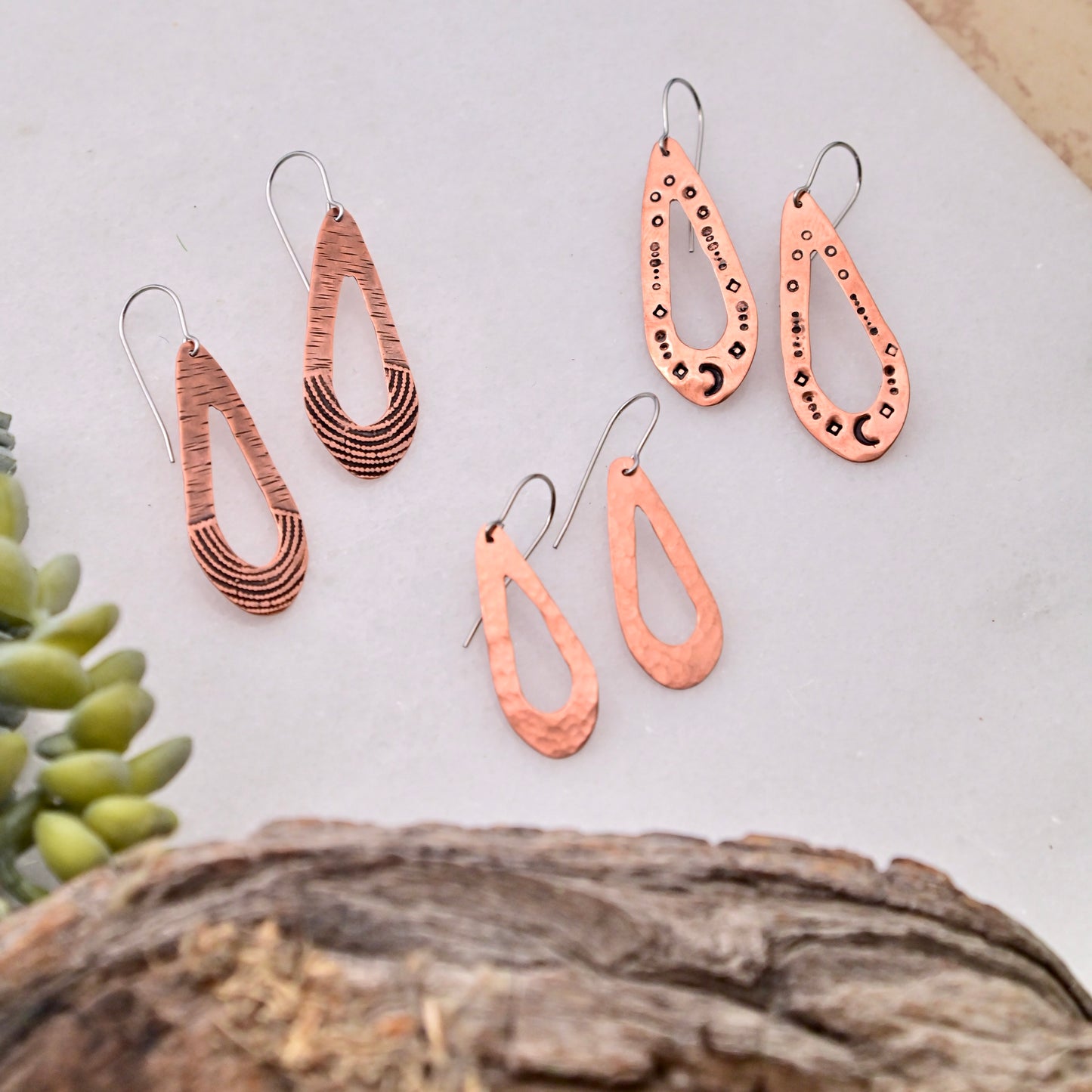 Copper Creations: Teardrop Earrings