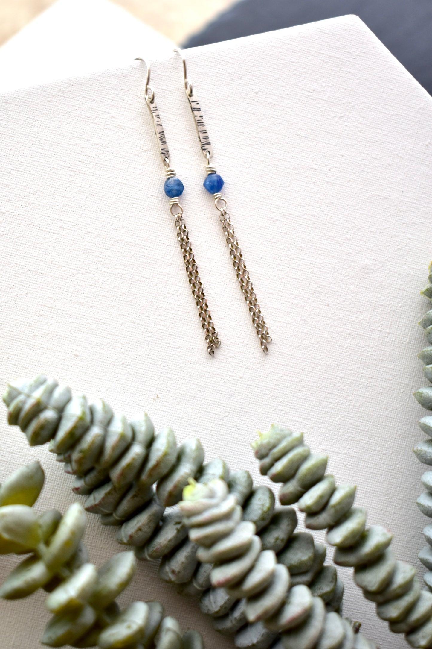 Sticks & Stones: Blue Kyanite + Silver Earrings