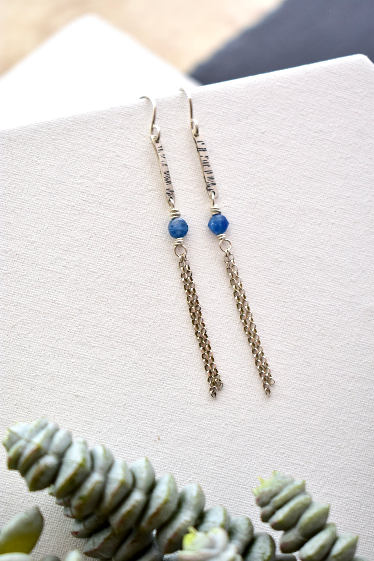 Sticks & Stones: Blue Kyanite + Silver Earrings