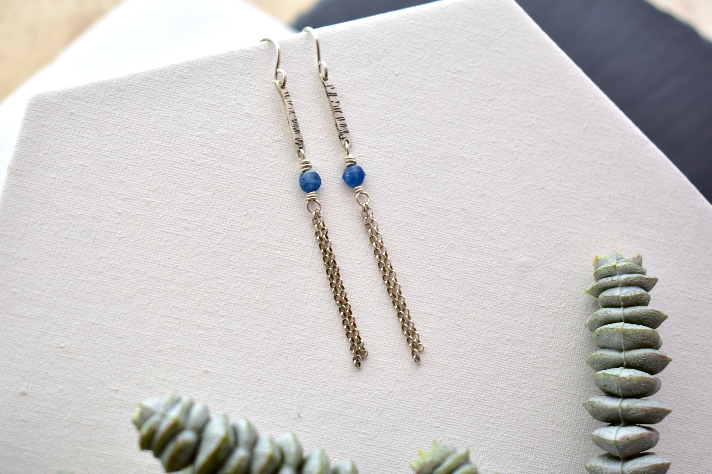 Sticks & Stones: Blue Kyanite + Silver Earrings