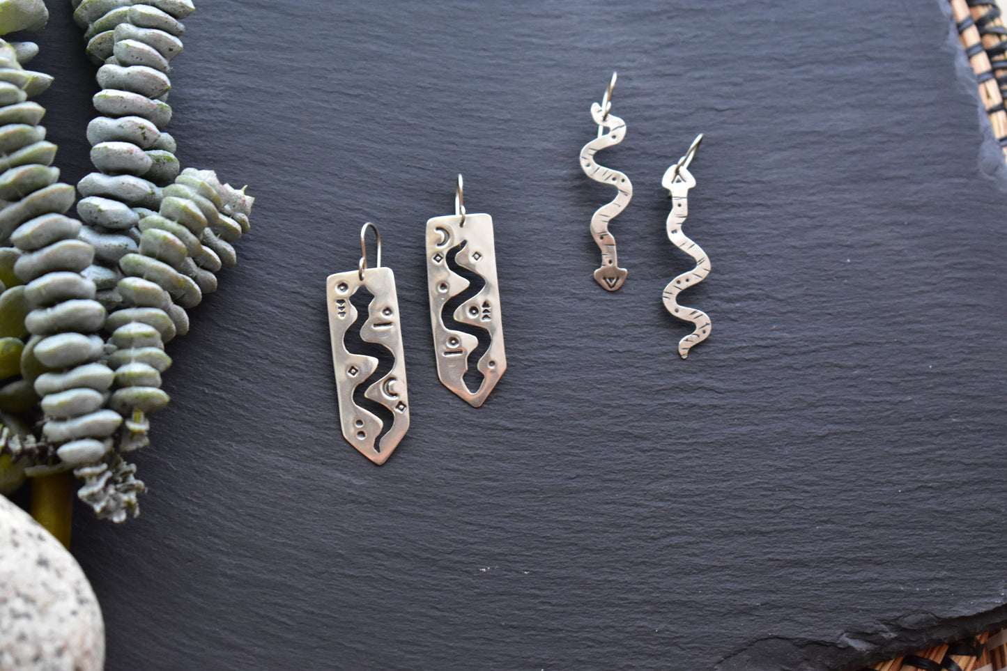 Silver Elements: Snake Earrings