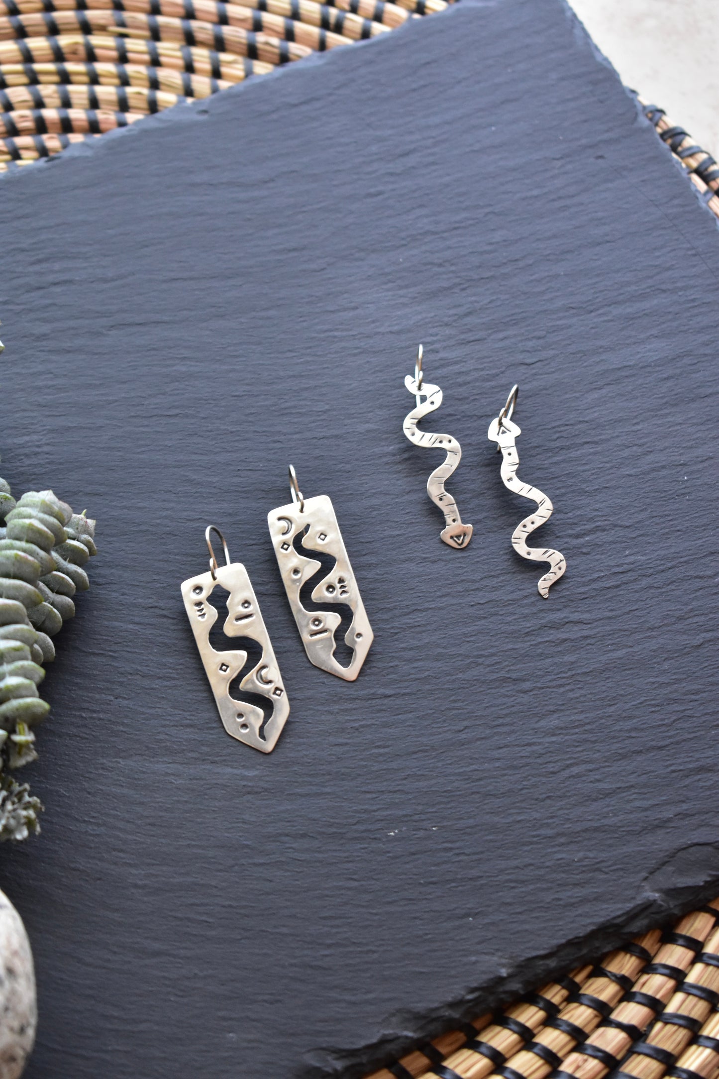 Silver Elements: Snake Earrings