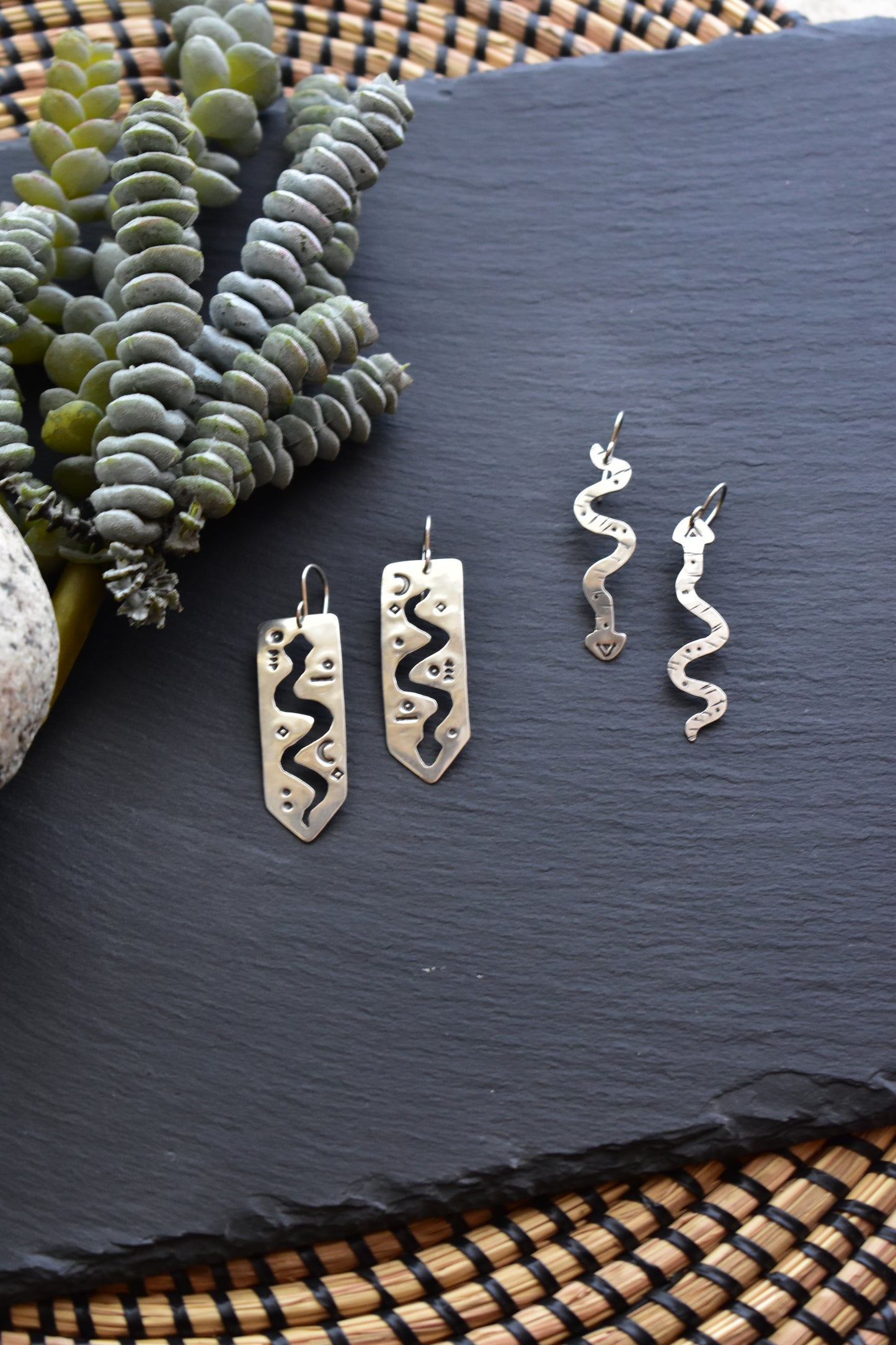 Silver Elements: Snake Earrings