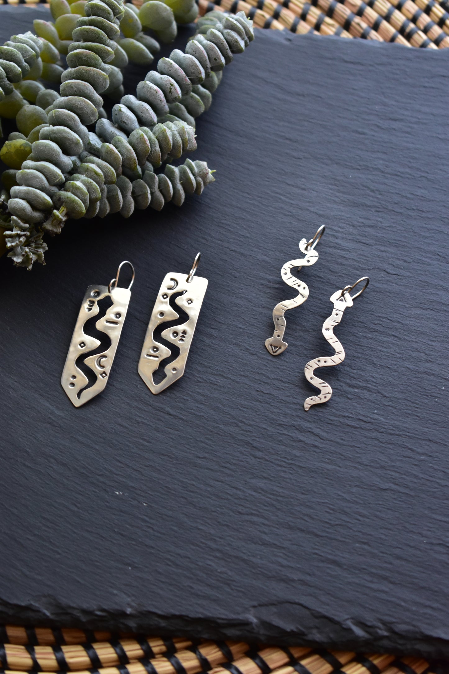Silver Elements: Snake Earrings
