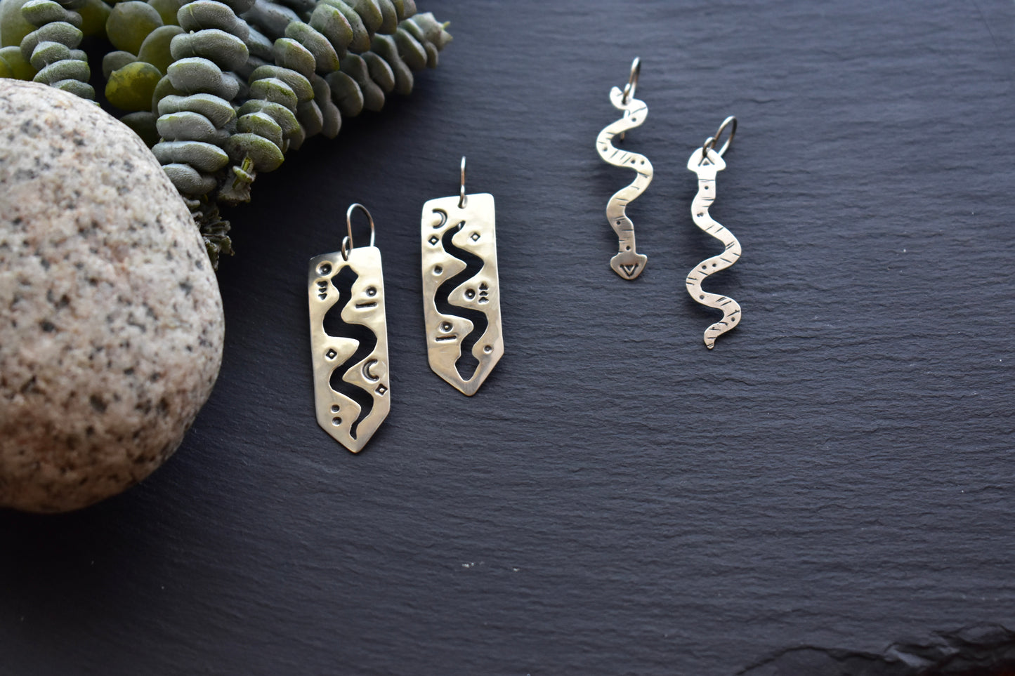 Silver Elements: Snake Earrings
