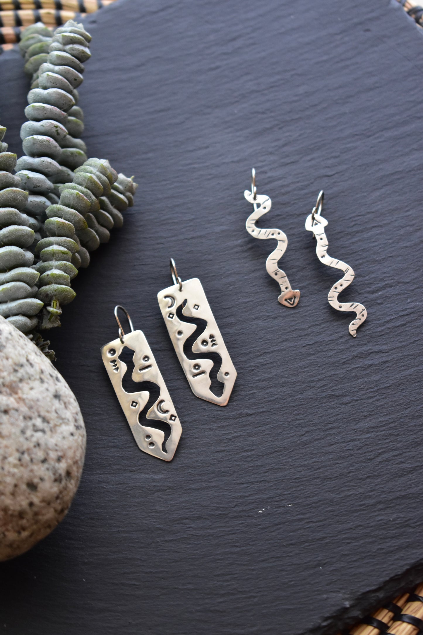 Silver Elements: Snake Earrings