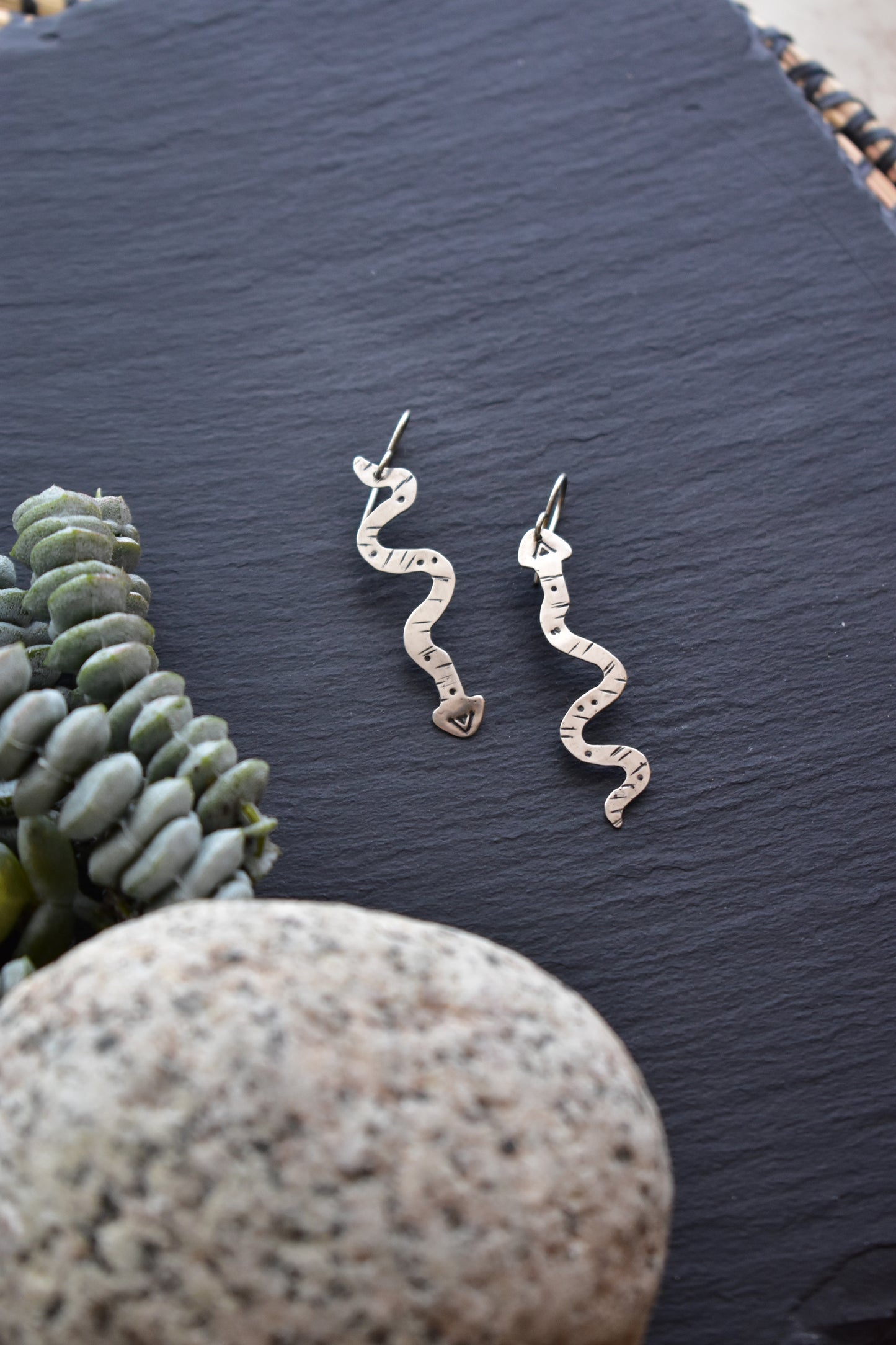Silver Elements: Snake Earrings
