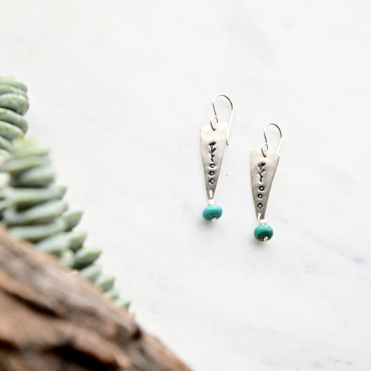 Silver Elements: Turquoise Earrings