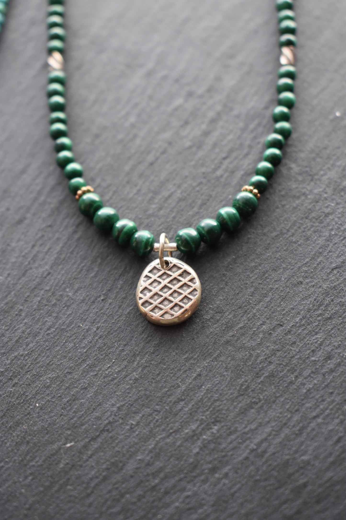 Silver Elements: Malachite or Turquoise Necklaces